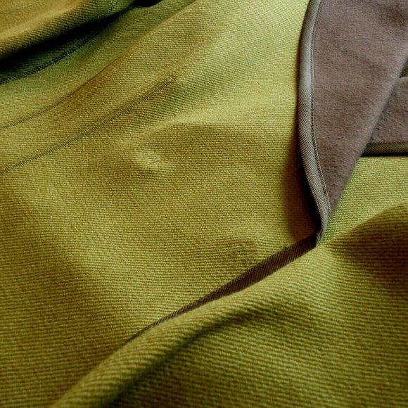 Philosophy Di Alberta Ferretti Long Wool Coat Olive Green with Brown USA Size 4 - Picture 6 of 16